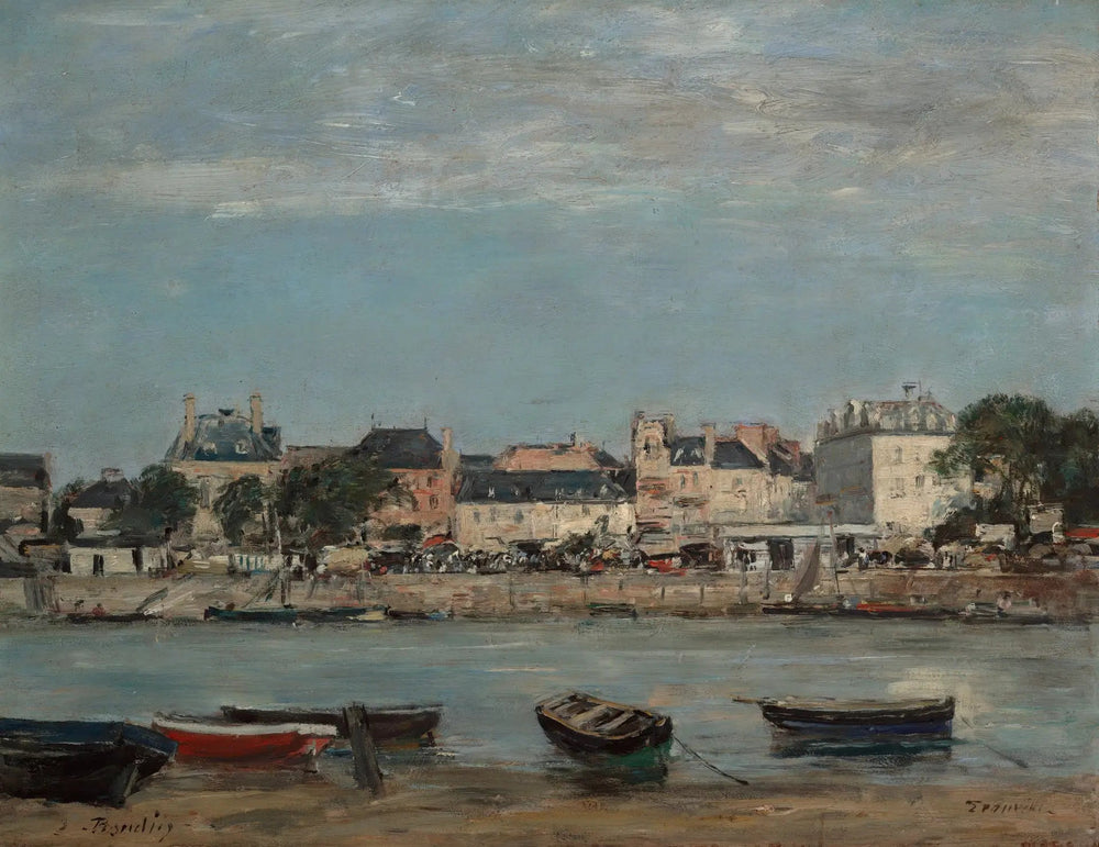 Le port de Trouville - Eugène Boudin image 1 copie peinte à la main à l’huile