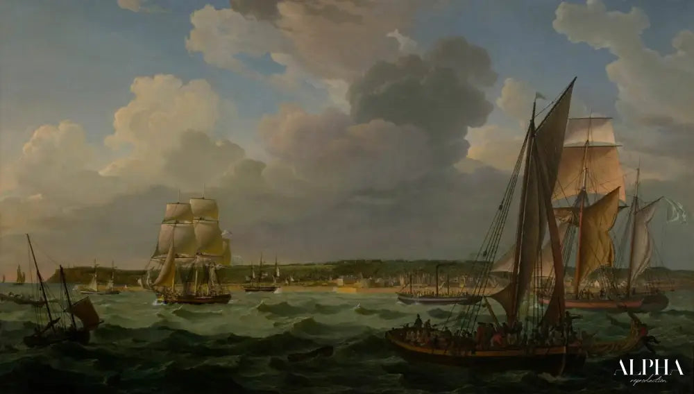 Le port du Havre vers 1824, vu de la mer - Louis Philippe Crepin - Reproductions de tableaux et peintures haut de gamme