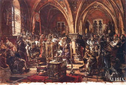 The First Sejm, Recording of laws A D 1182 - Jan Matejko - Reproductions de tableaux et peintures haut de gamme