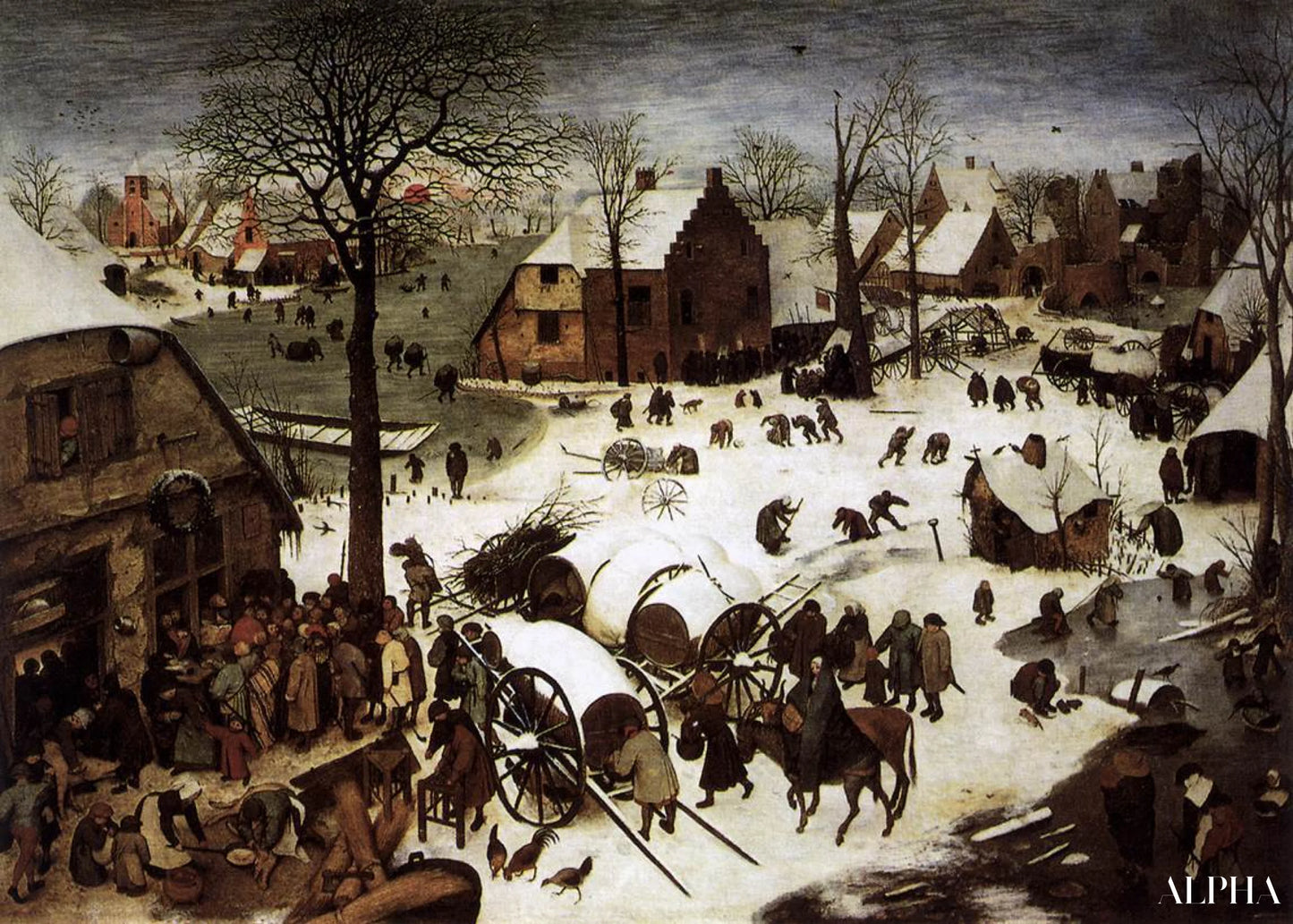 Le recensement du peuple à Bethléem - Pieter Brueghel l'Ancien - Reproductions de tableaux et peintures haut de gamme