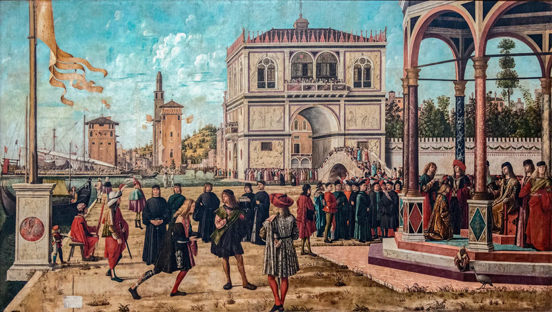 इंग्लैंड के दरबार में राजदूतों की वापसी - Vittore Carpaccio
