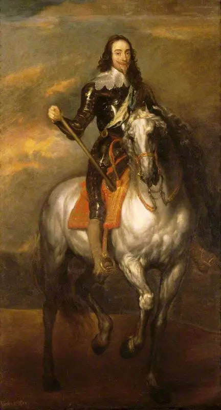 राजा चार्ल्स I (1600-1649) घोड़े पर - Antoine van Dyck