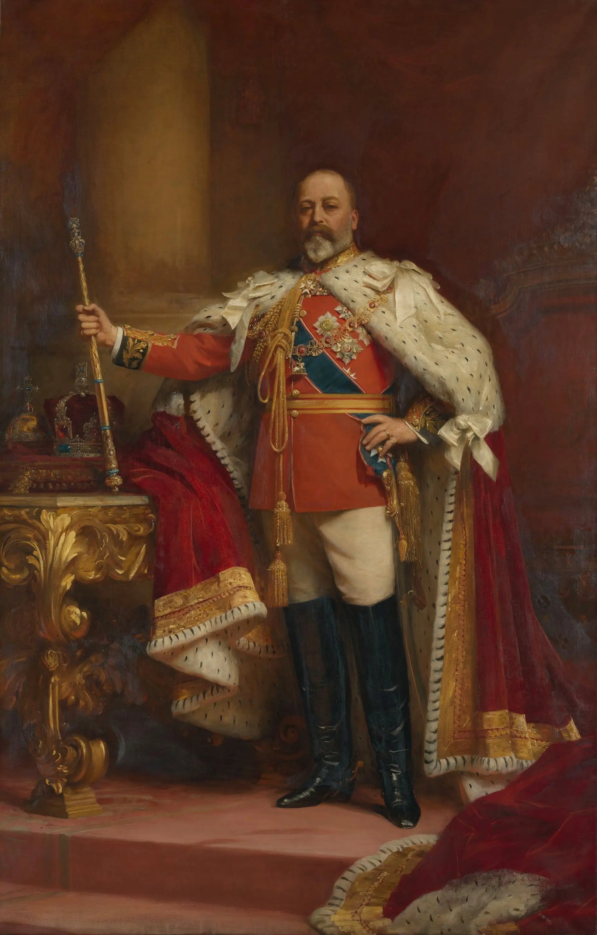 Le roi Édouard VII (1841-1910) - Luke Fildes image 1 copie de tableau peinte à la main