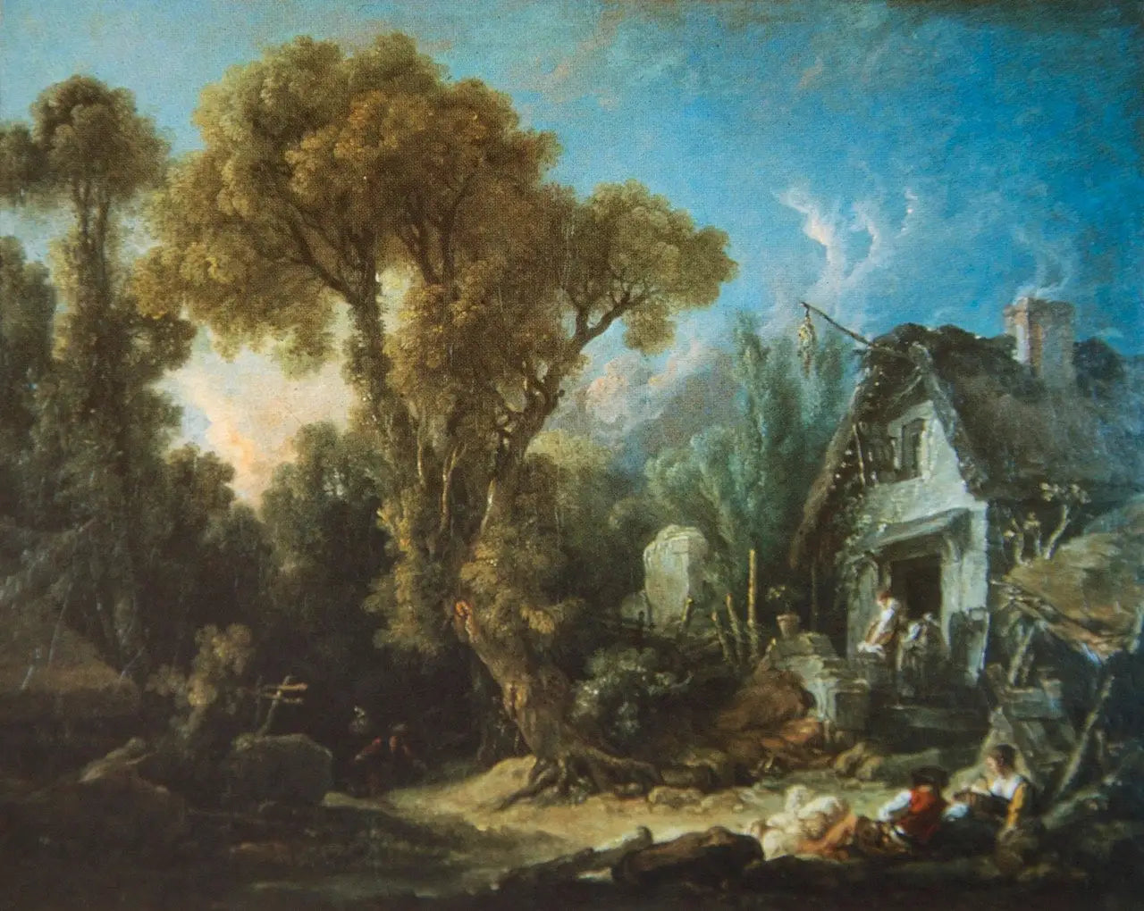 Le soir (environs de Beauvais) - François Boucher image 1 reproduction de peinture à l’huile