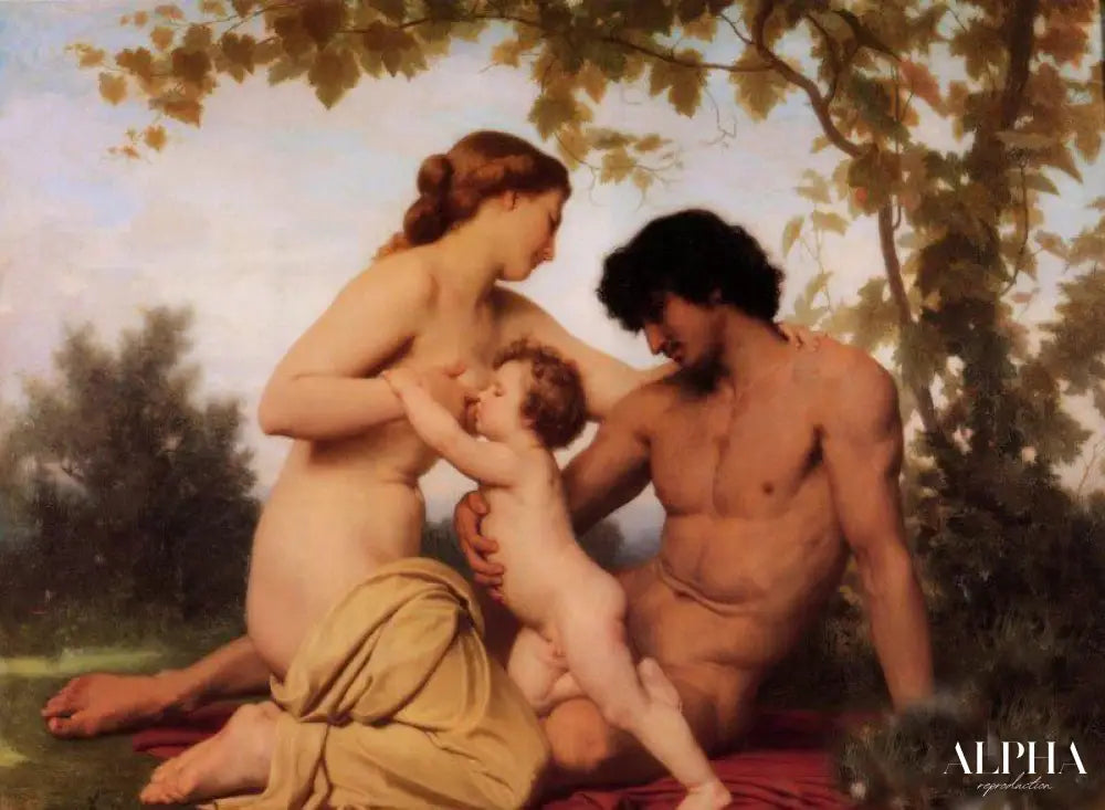 Le temps de la famille - William Bouguereau - Reproductions de tableaux et peintures haut de gamme