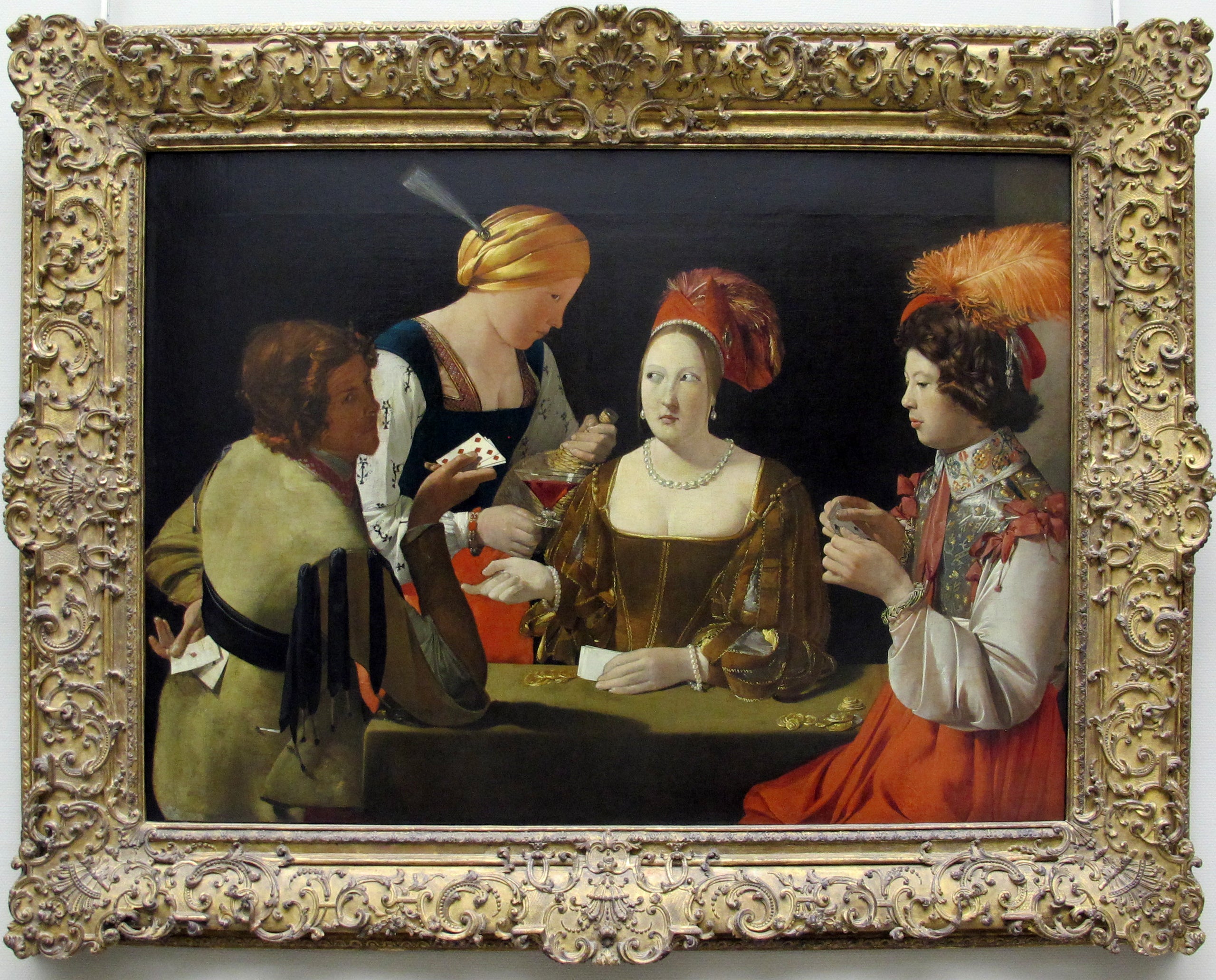 Le Tricheur à l'as de carreau - Georges de La Tour image 2 copie peinte à la main à l’huile