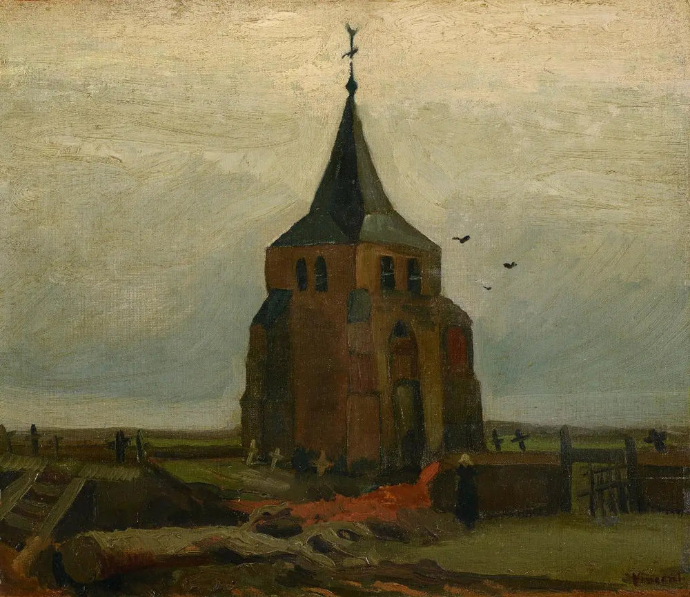Le Vieux Clocher - Vincent van Gogh image 1 reproduction artisanale de tableau