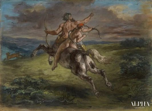 L'éducation d'Achille - Eugène Delacroix - Reproductions de tableaux et peintures haut de gamme