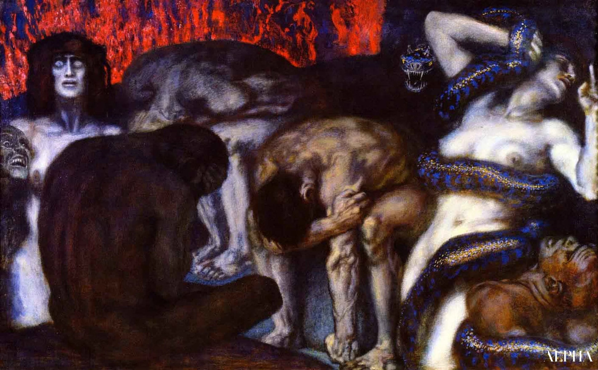 L’Enfer - Franz Von Stuck Reproductions de tableaux à la peinture à l’huile