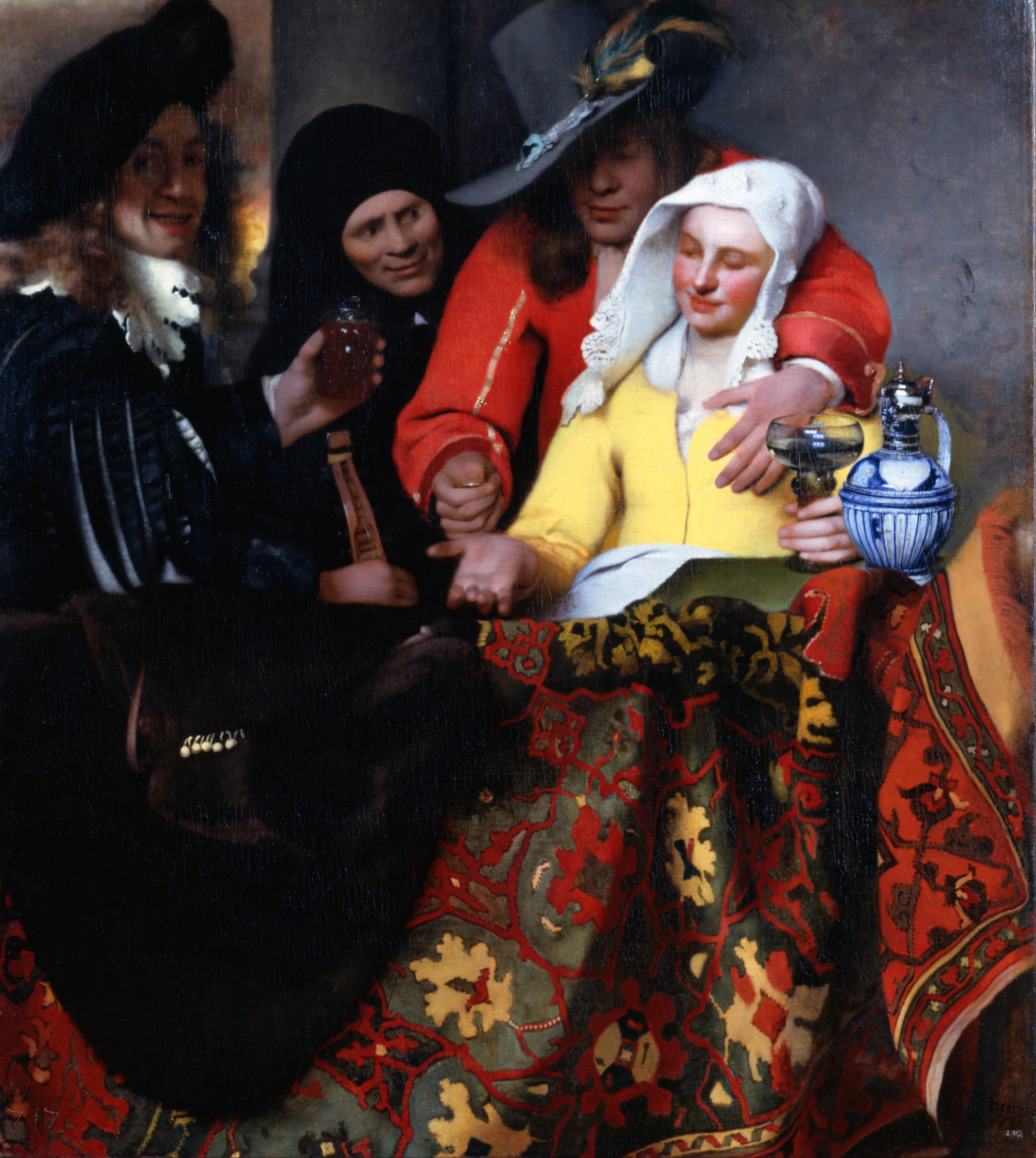 Reproduction du tableau « L'Entremetteuse - Johannes Vermeer » par Alpha Reproduction en peinture à l’huile