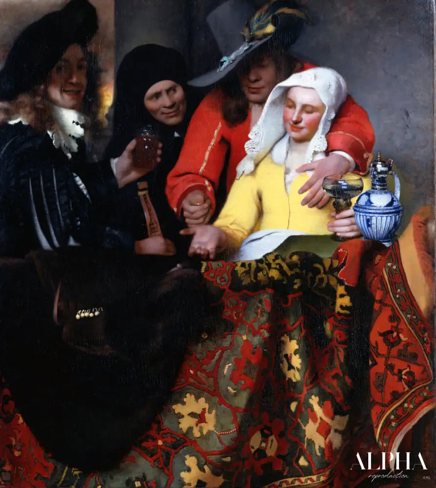 L'Entremetteuse - Johannes Vermeer - Reproductions de tableaux et peintures haut de gamme