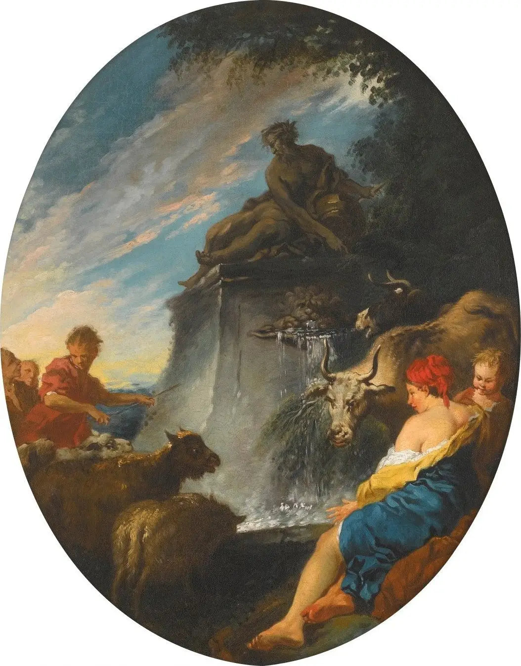 Les Bergers à la Fontaine - François Boucher - Alpha Reproduction