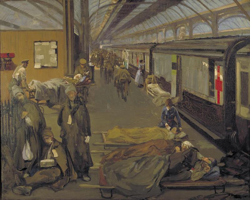 Les blessés à Douvres - John Lavery image 1 tableau peint à l’huile sur toile