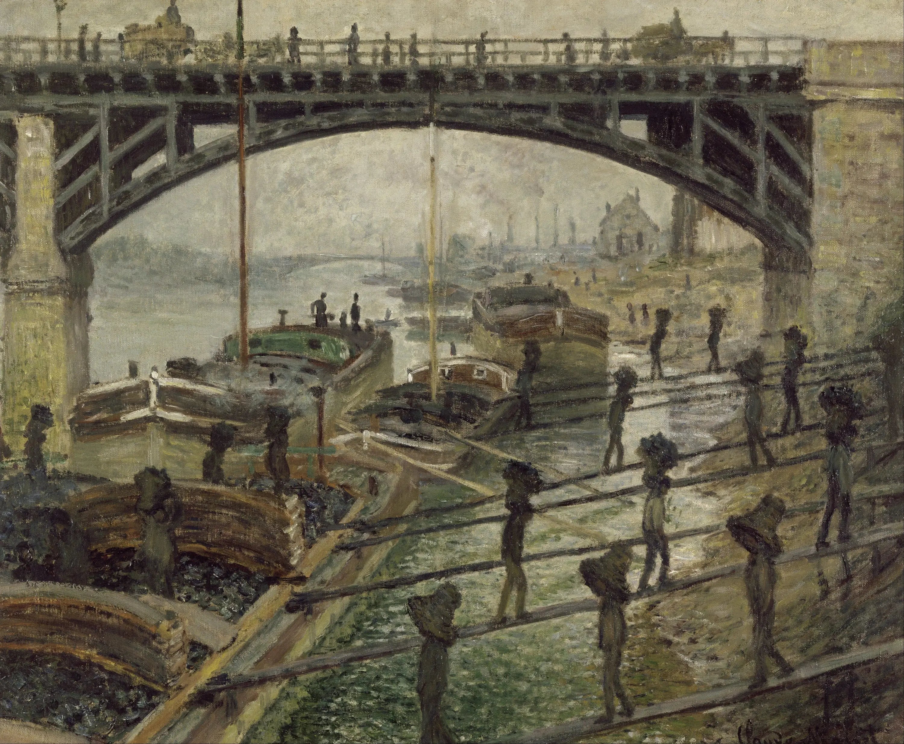 Reproduction du tableau « Les Déchargeurs de charbon - Claude Monet » par Alpha Reproduction en peinture à l’huile