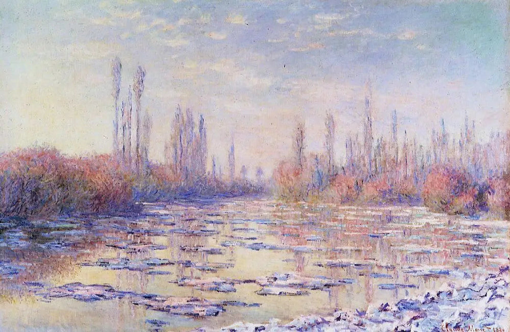 Les glaçons - Claude Monet image 1 copie peinte à la main à l’huile