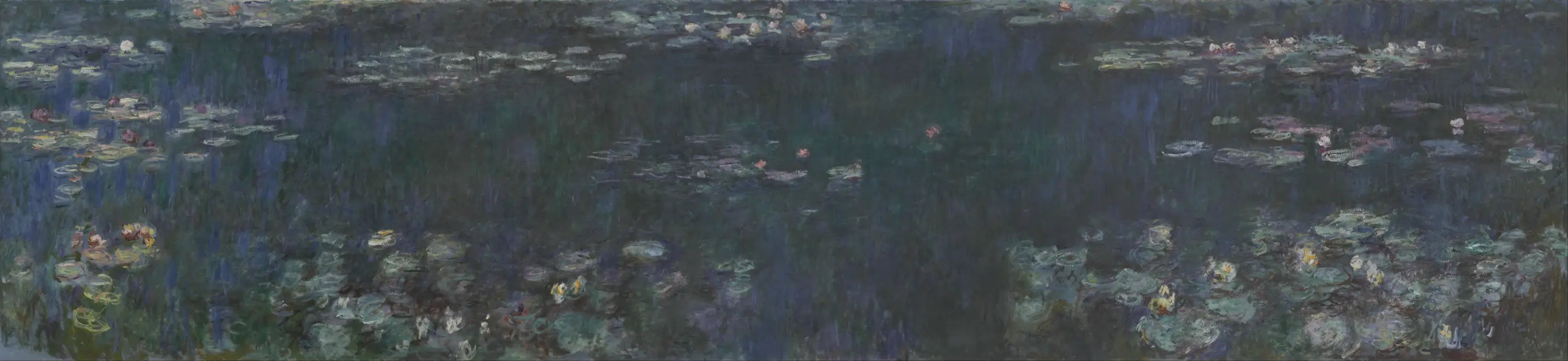 Reproduction du tableau « Les Nymphéas : Reflets verts - Claude Monet » par Alpha Reproduction en peinture à l’huile