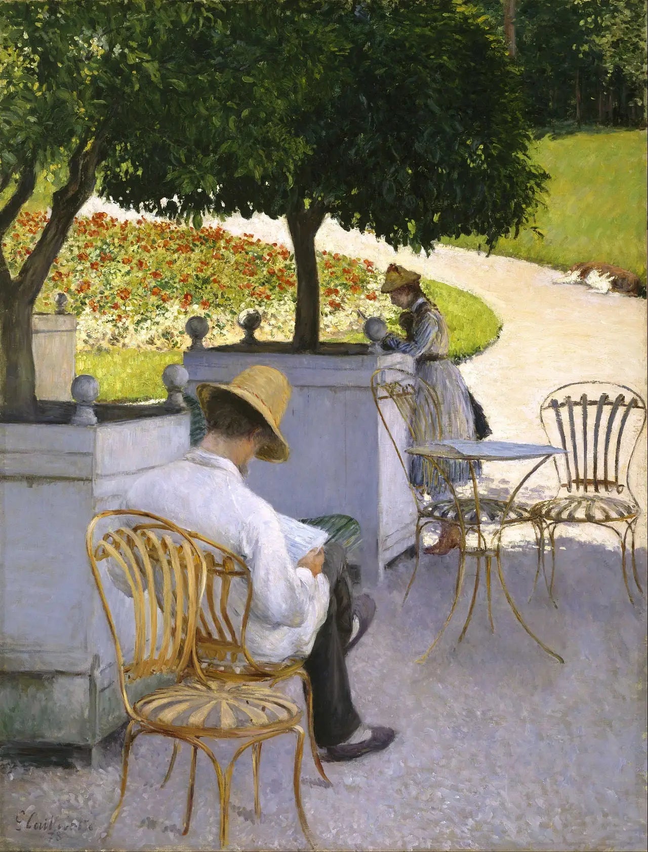 Les Orangers - Gustave Caillebotte image 1 copie peinte à la main à l’huile