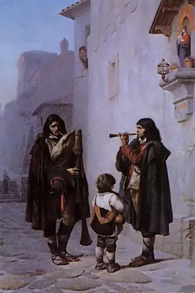 Les pifferari - Jean-Léon Gérôme image 1 copie de tableau peinte à la main