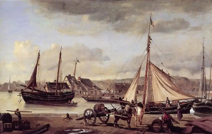 Les quais marchands de Rouen - Jean-Baptiste Camille Corot - Alpha Reproduction