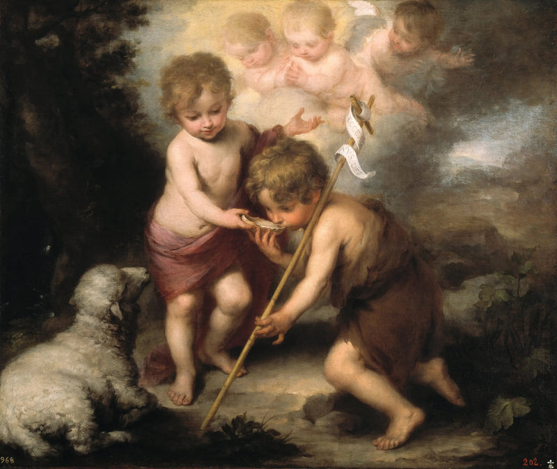 संत बच्चे एक शंख के साथ - बारटोलोमे Esteban Murillo