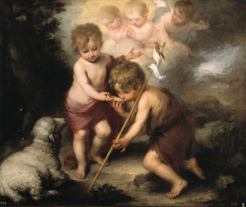 संत बच्चे एक शंख के साथ - बारटोलोमे Esteban Murillo