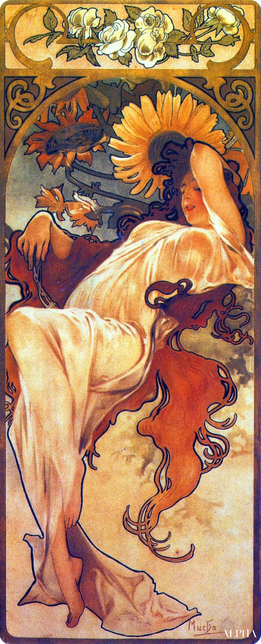 Les saisons : Été - Mucha - Reproductions de tableaux et peintures haut de gamme