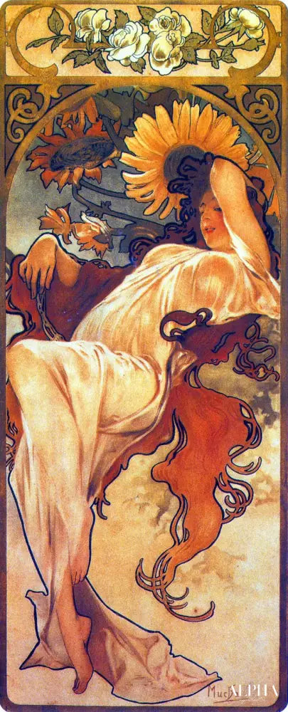 Les saisons : Été - Mucha - Reproductions de tableaux et peintures haut de gamme