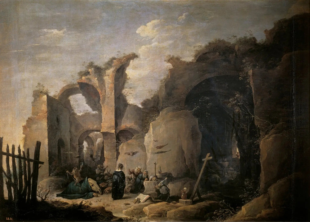 Les Tentations de Saint Antoine Abbé - David Teniers le Jeune image 1 copie peinte à la main à l’huile