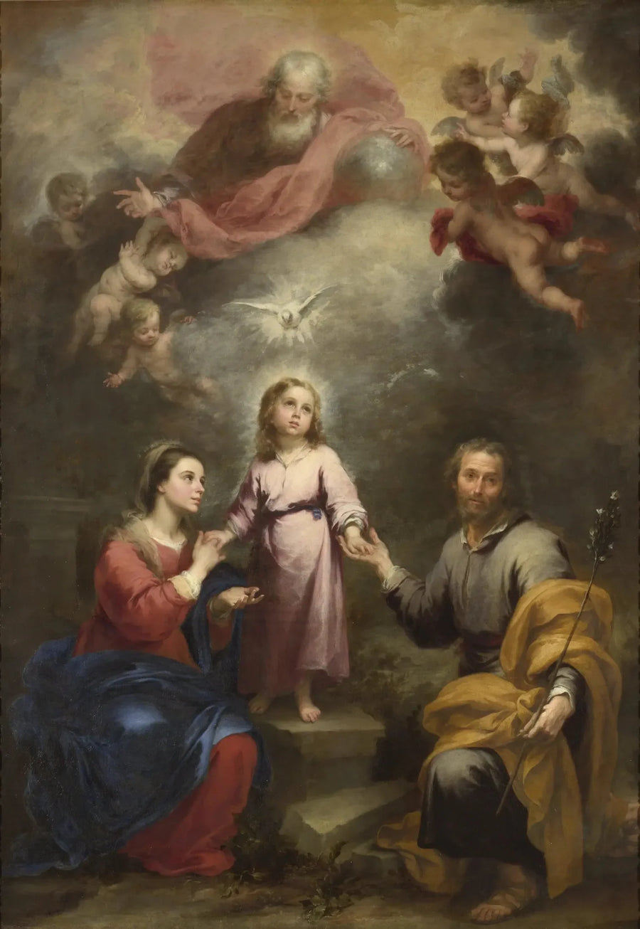 स्वर्गीय और पृथ्वी त्रिनिटी - बार्टोलोमे़ Esteban Murillo