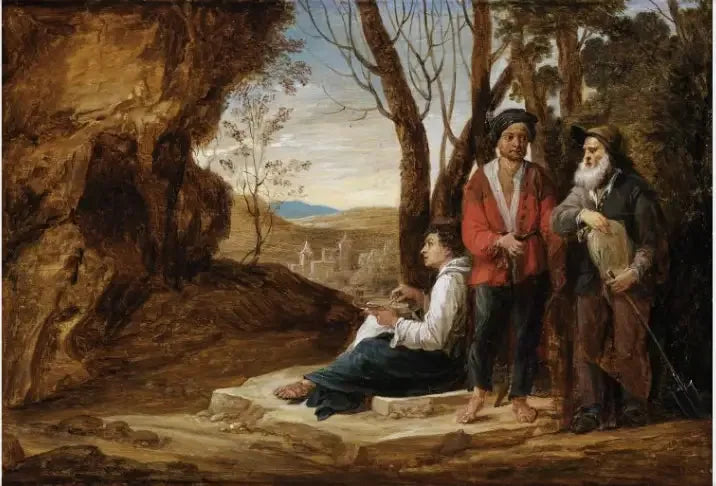 Les Trois Philosophes - David Teniers le Jeune image 1 reproduction réalisée par Alpha Reproduction