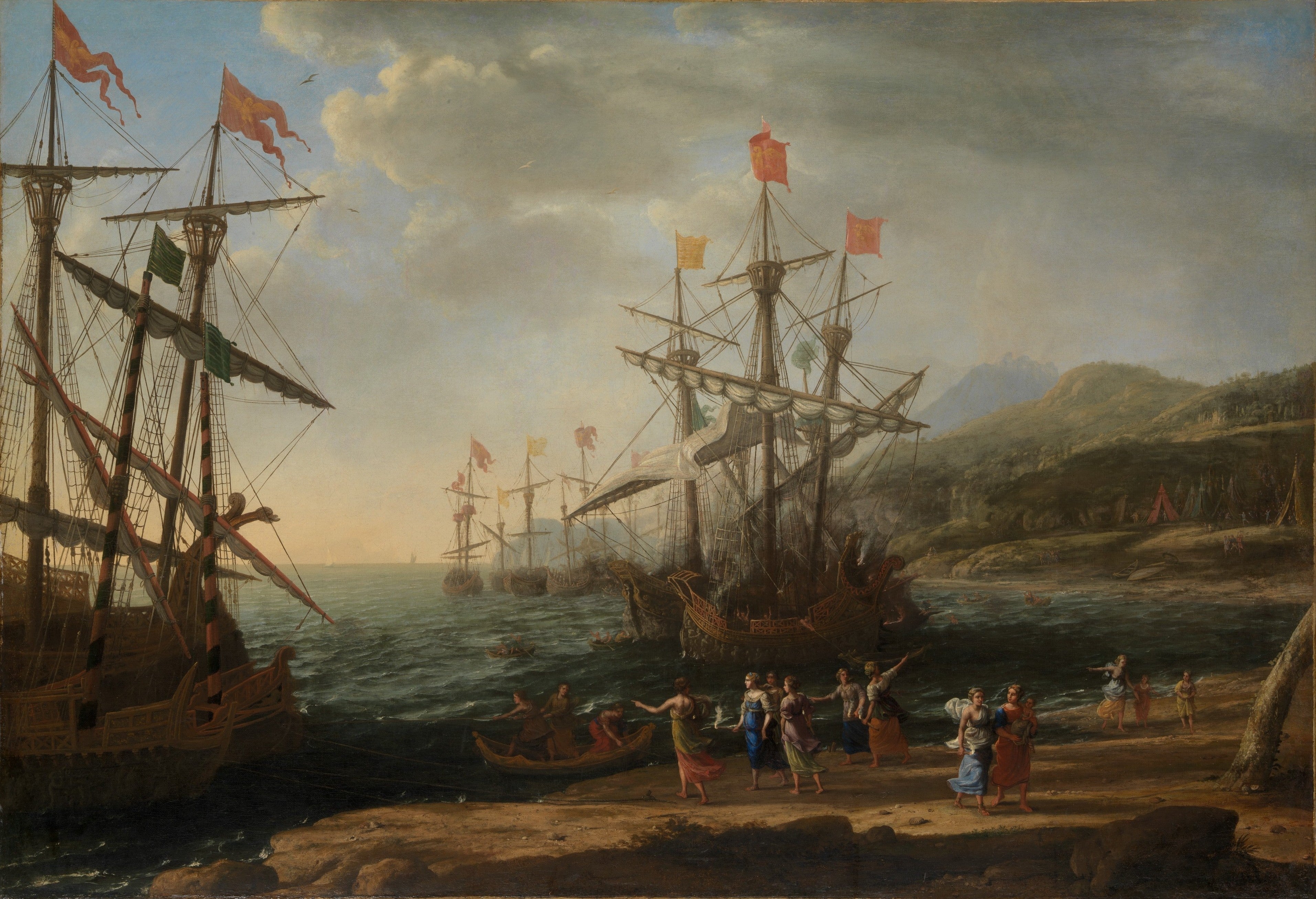 Les Troyennes incendient leur flotte - Claude Lorrain - Alpha Reproduction