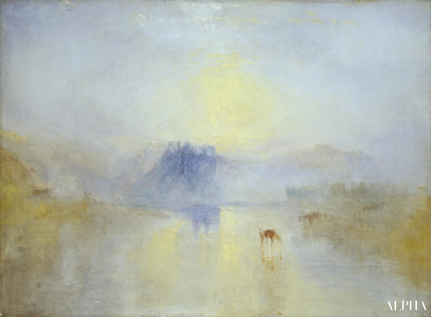 Lever de soleil sur le château de Norham - William Turner - Reproductions de tableaux et peintures haut de gamme