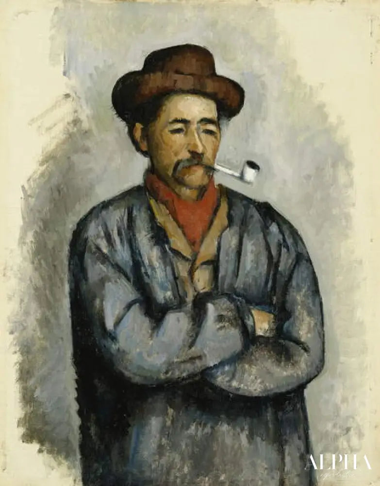 L'homme à la pipe - Paul Cézanne - Reproductions de tableaux et peintures haut de gamme