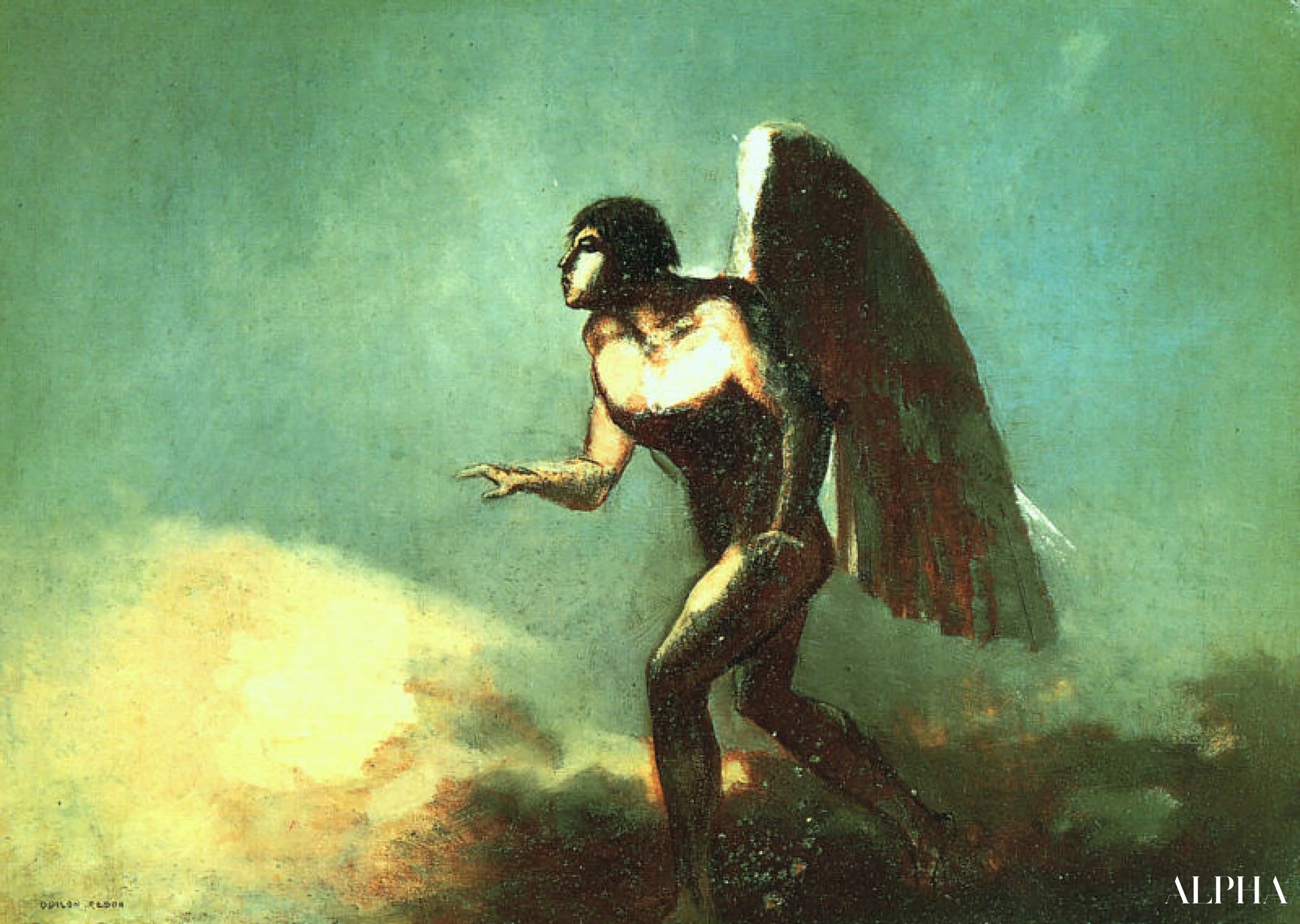 L'homme ailé - Odilon redon - Reproductions de tableaux et peintures haut de gamme
