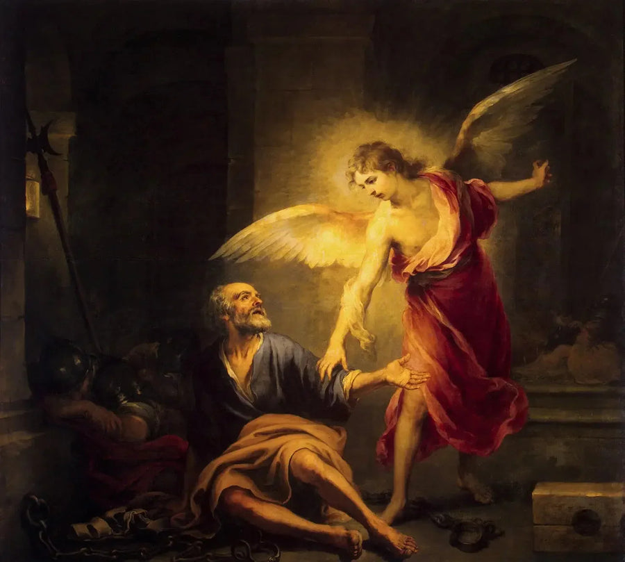 सेंट पीटर की मुक्ति - बारटोलोमे़ Esteban Murillo