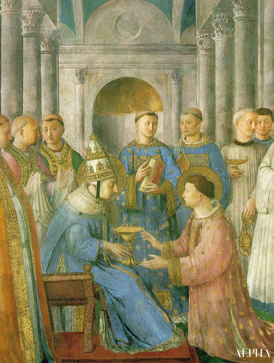 L'ordination de Saint Laurent  - Fra Angelico - Reproductions de tableaux et peintures haut de gamme