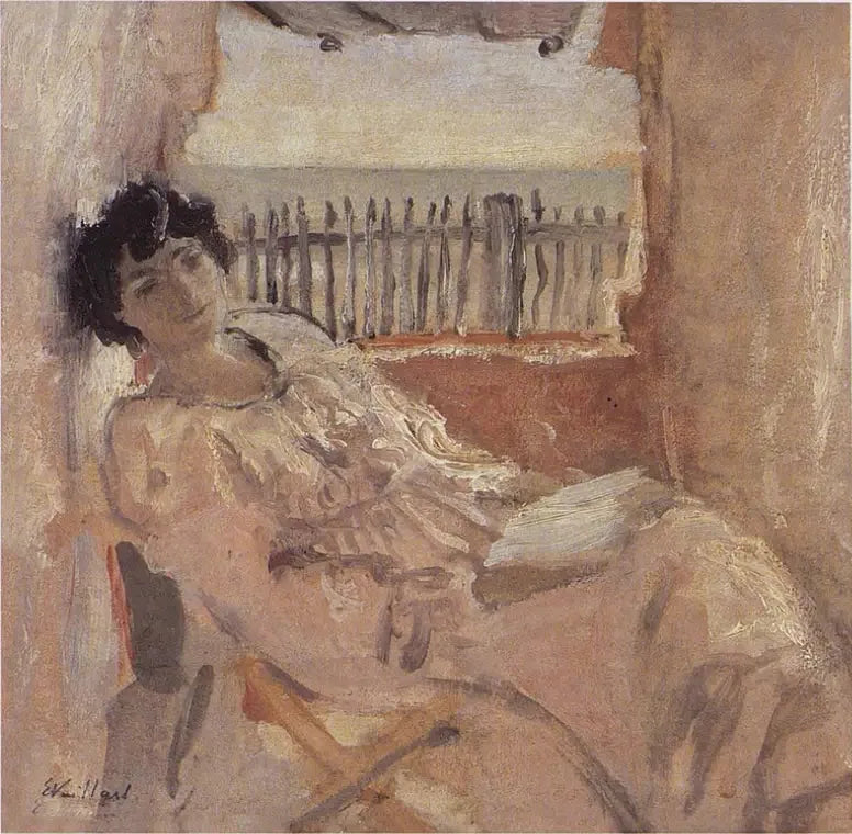 लूसी हेसेल rêvant, au bord de la mer - Édouard Vuillard