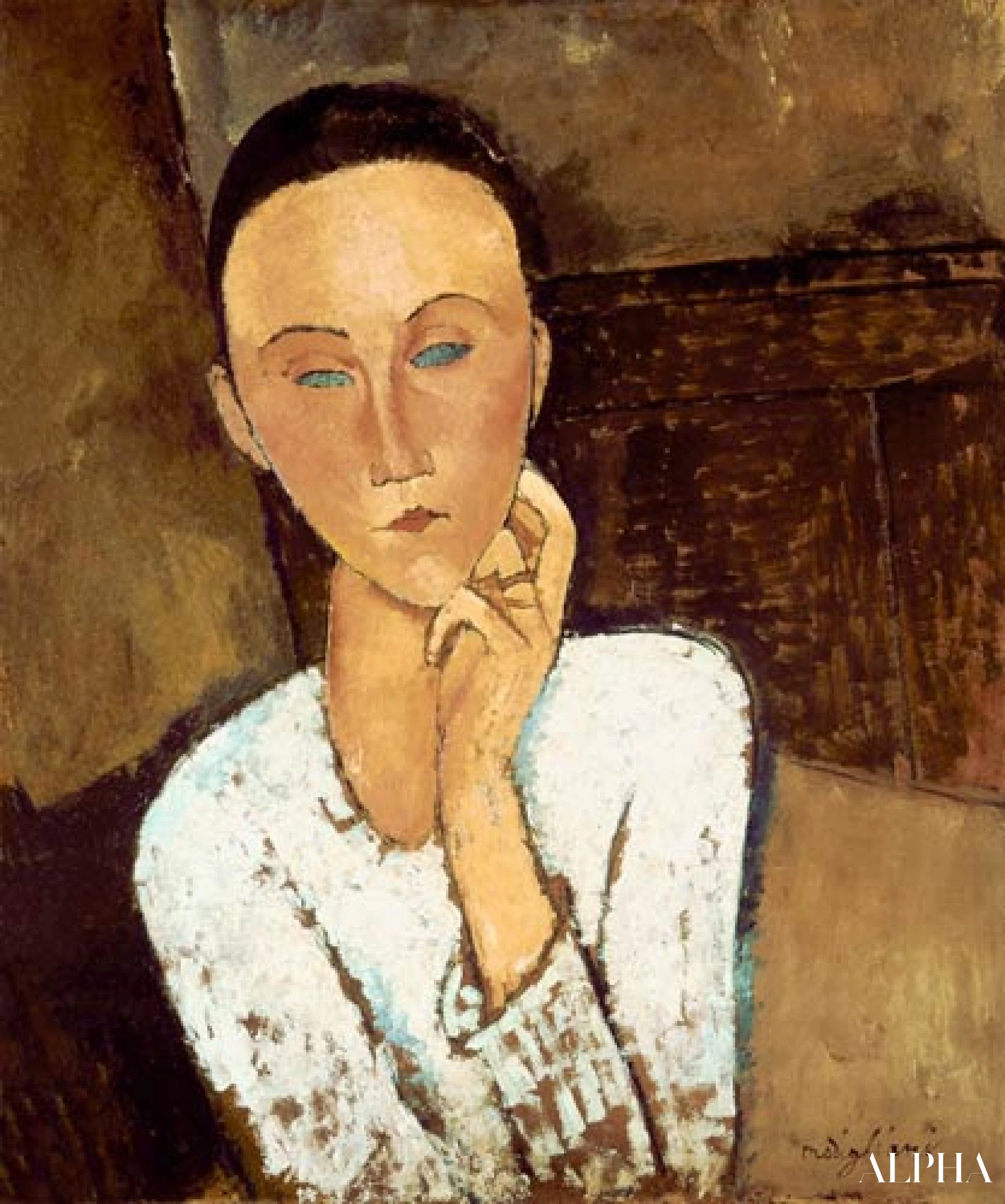 Lunia Czechowska - Amedeo Modigliani - उच्च गुणवत्ता वाली चित्रकला और पेंटिंग की प्रतियां