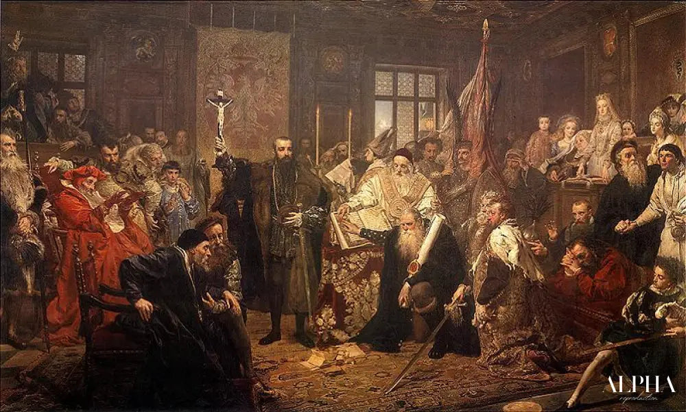 The Union of Lublin - Jan Matejko - Reproductions de tableaux et peintures haut de gamme