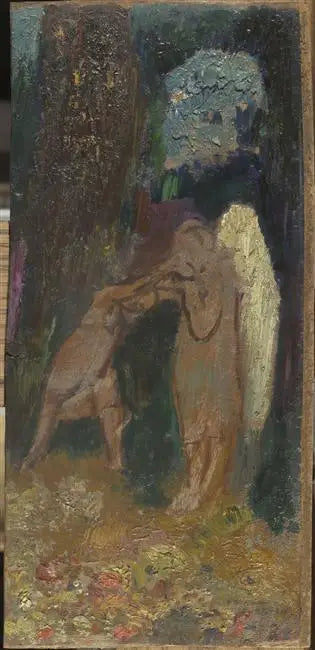 याकूब का संघर्ष स्वर्गदूत के साथ - ओडिलॉन रेडोन