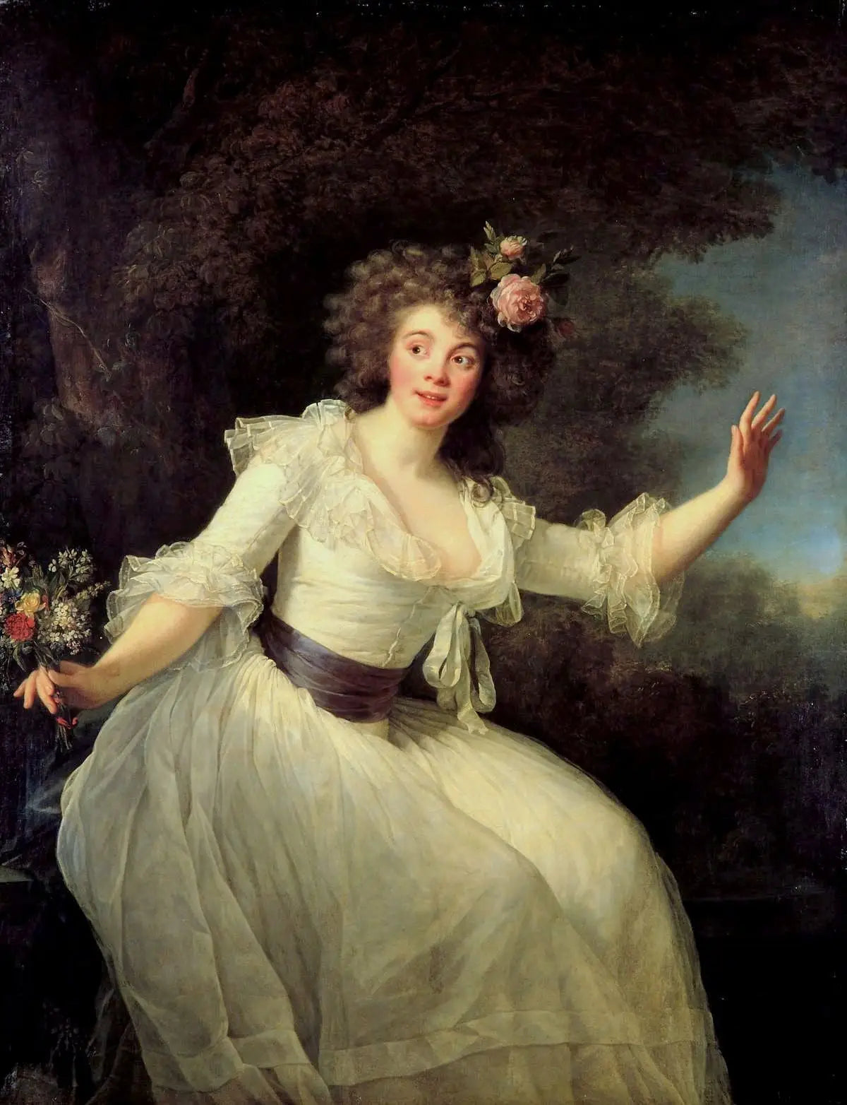 Madame Dugazon dans le rôle de « Nina » - Élisabeth Vigée Le Brun image 1 copie de tableau peinte à la main