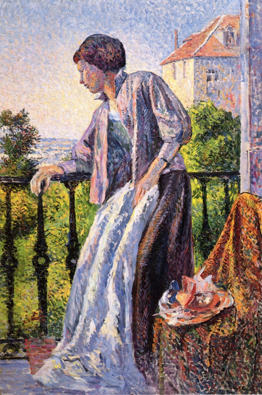 Madame Luce sur le balcon - Maximilien Luce - Alpha Reproduction
