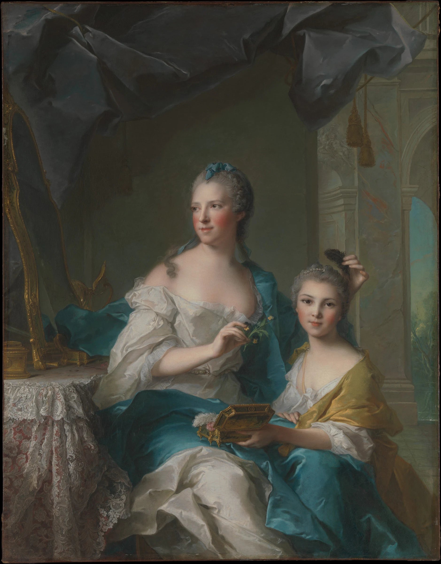 Madame Marsollier and Her Daughter - Jean Marc Nattier