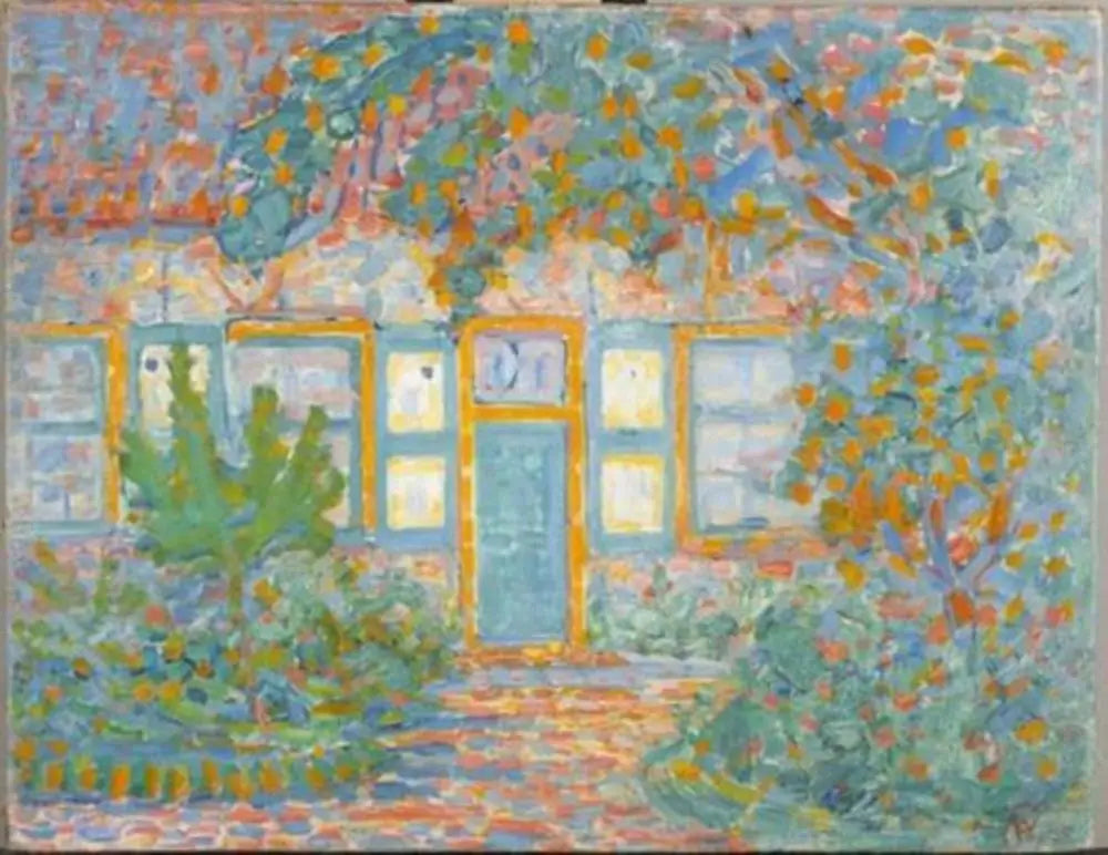 Reproduction du tableau « Maison au soleil - Piet Mondrian » par Alpha Reproduction en peinture à l’huile