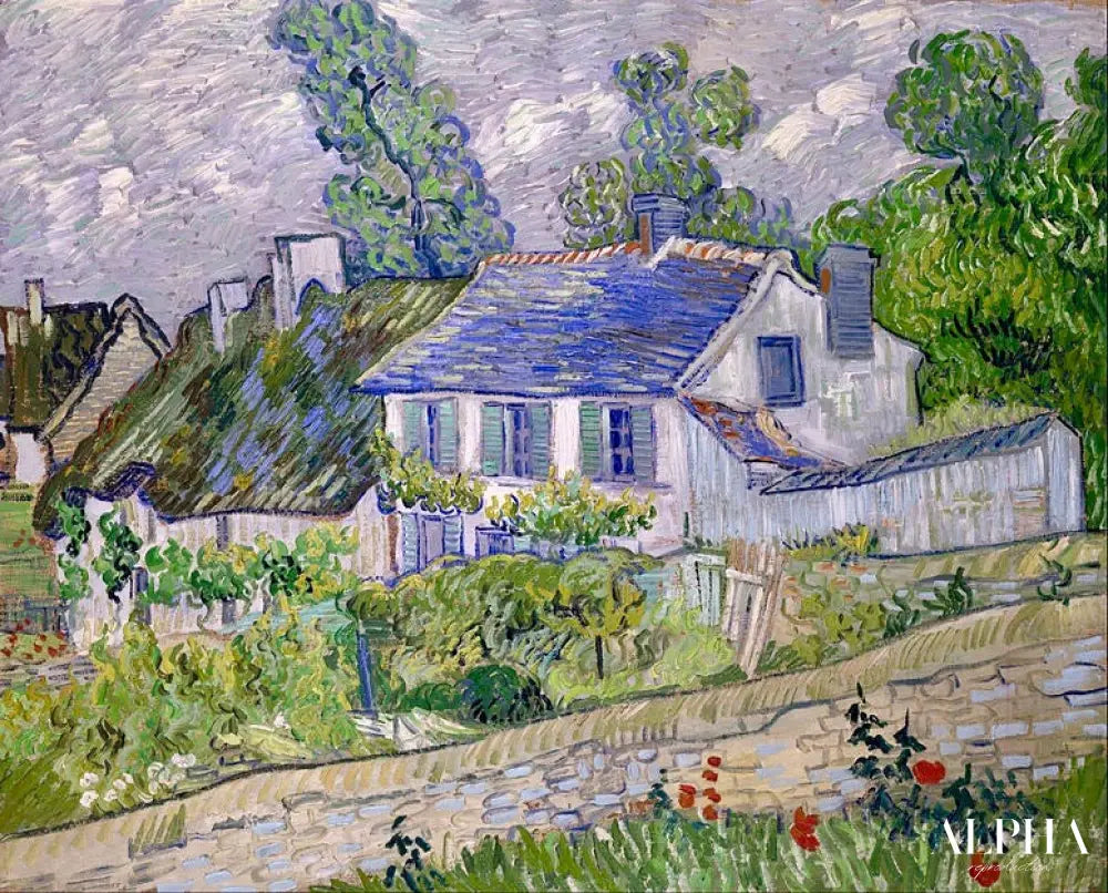 Maisons à Auvers ll - Van Gogh - Reproductions de tableaux et peintures haut de gamme