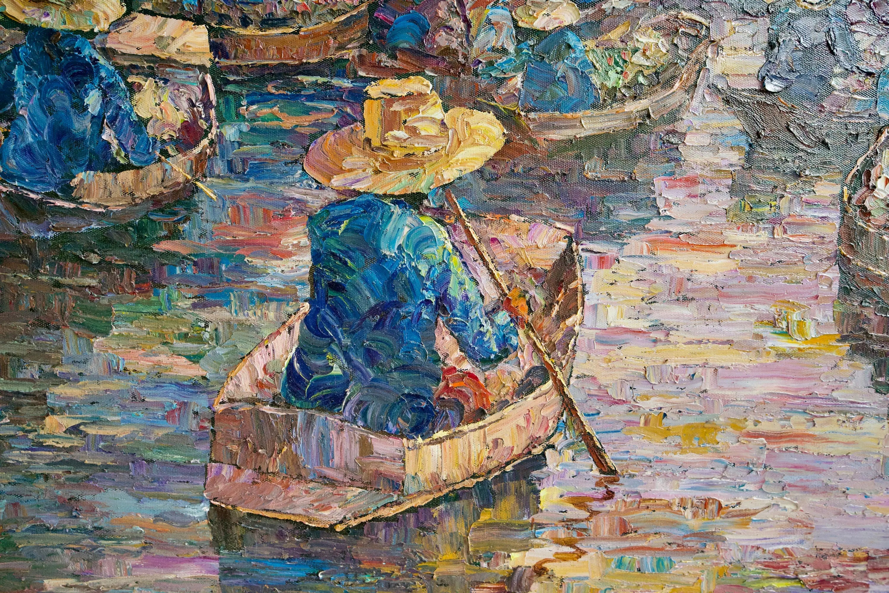 Marché flottant | 145 x 105 cm image 3 reproduction réalisée par Alpha Reproduction