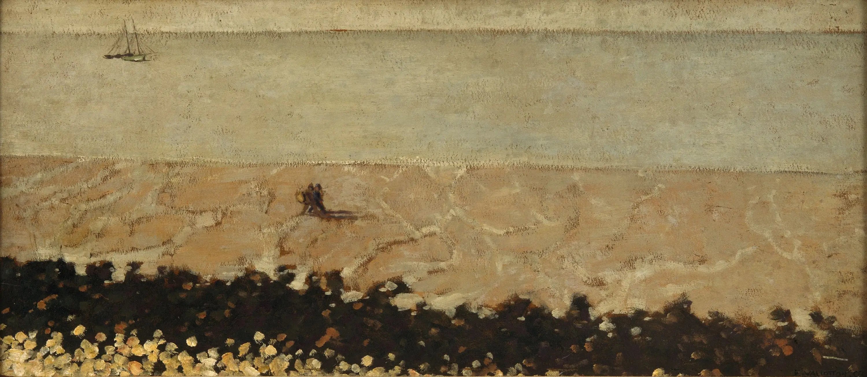Marée basse à Villerville - Félix Vallotton image 1 copie peinte à la main à l’huile