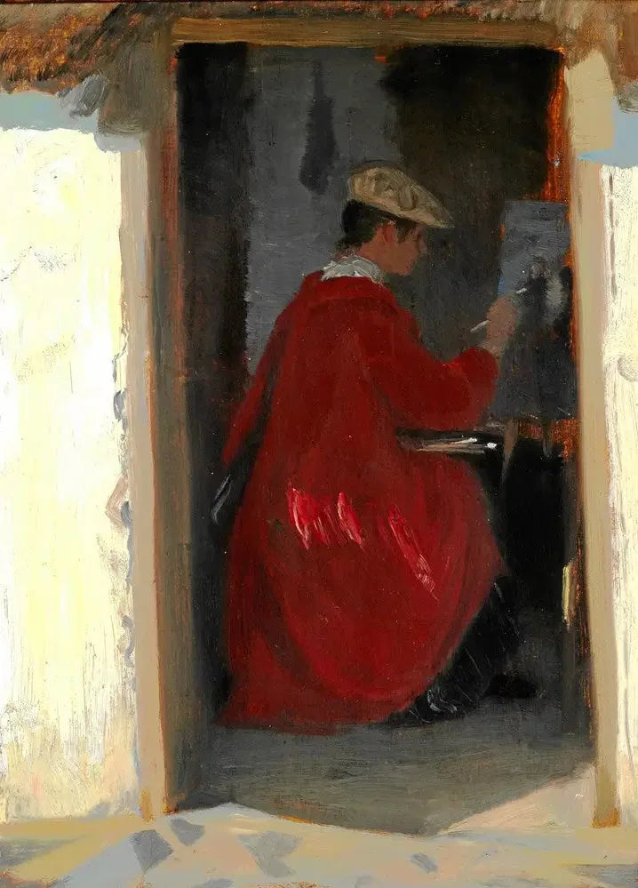 Marie Krøyer रावेलो में पेंटिंग कर रही हैं - Peder Severin Krøyer