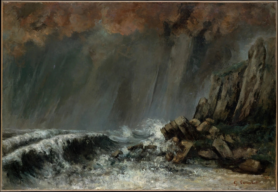 समुद्री : समुद्री तूफान - Gustave Courbet