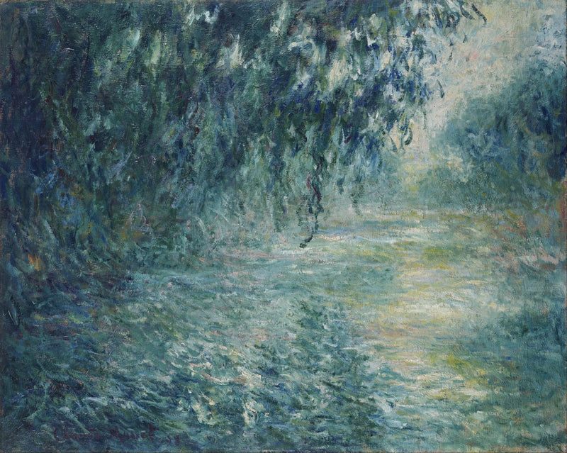 सेन नदी पर सुबह, बारिश का मौसम - Claude Monet